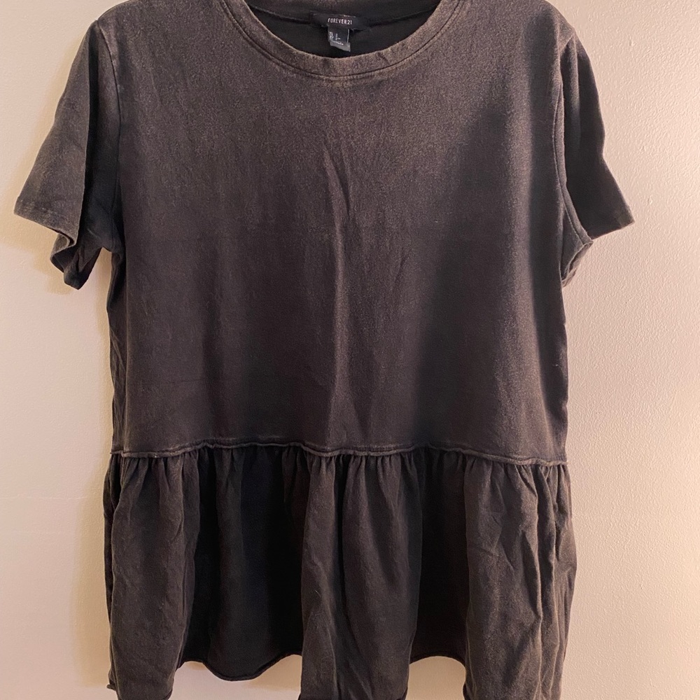 Forever 21 Short Sleeve Peplum Top